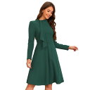 【送料無料】 アレグラ ケー レディース ワンピース トップス Tie Neck Dress for Women's Mock Neck Long Sleeve...