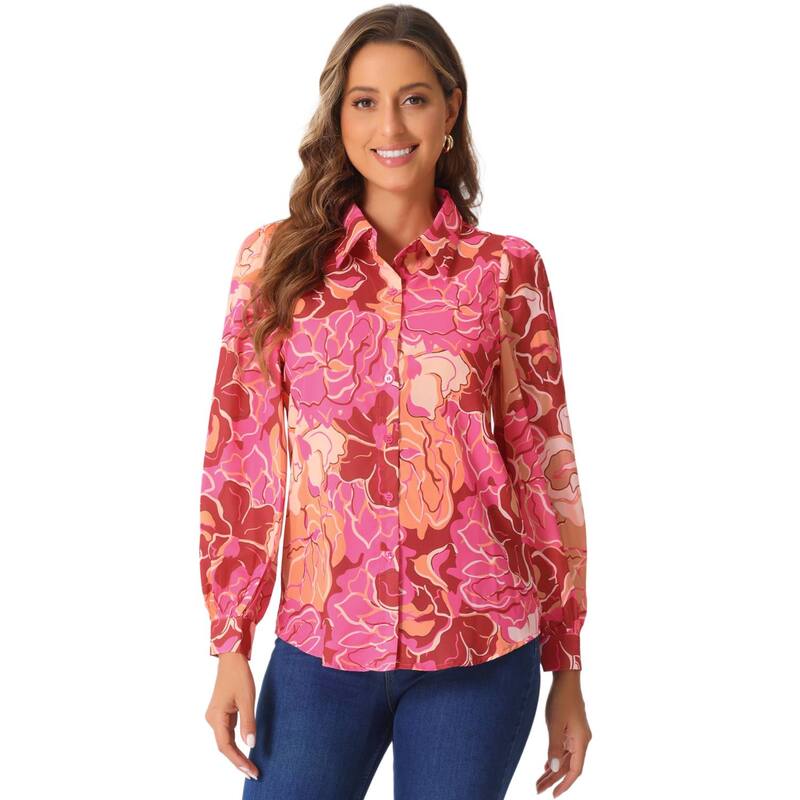 【送料無料】 アレグラ ケー レディース シャツ トップス Women's Floral Print