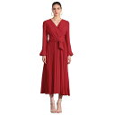 【送料無料】 アレグラ ケー レディース ワンピース トップス Elegant Pleated Dress for Women's Cross V Neck P...