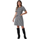 【送料無料】 アレグラ ケー レディース ワンピース トップス Plaid A-Line Dress for Women's Crewneck Contrast...