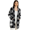 【送料無料】 アレグラ ケー レディース ニット・セーター アウター Women's Winter Plaid Cardigan Long Sleeve Ope...