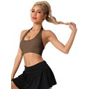 【送料無料】 アレグラ ケー レディース ブラジャー アンダーウェア Women's Halter Backless Ribbed Workout Bras S...