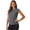 【送料無料】 アレグラ ケー レディース Tシャツ トップス Tweed Tops for Women's Summer Plaid Cap Sleeve Ca...
