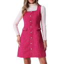 【送料無料】 アレグラ ケー レディース ワンピース トップス Tweed Dress for Women's Sleeveless Square Neck B...