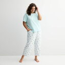 【送料無料】 ソノマ レディース ナイトウェア アンダーウェア Plus Size Sonoma Goods For Life Mom's Day Pajama...