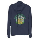【送料無料】 スター ウォーズ レディース Tシャツ トップス Women's Star Wars The Mandalorian The Child Luck Is The Way Cowlneck Graphic Lightweight Long Sleeve Navy