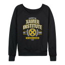 【送料無料】 マーベル レディース Tシャツ トップス Women's Marvel X-Men Property Of Xavier Institute French Terry Long Sleeve Tee Black(4)