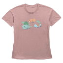 【送料無料】 ライセンス キャラクター レディース Tシャツ トップス Women's Pokemon Sleeping Characters Graphic Tee Desert Pink