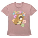 【送料無料】 ライセンス キャラクター レディース Tシャツ トップス Women's Pokemon Majestic Creature Spring Vibes Graphic Tee Desert Pink