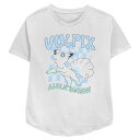 【送料無料】 ライセンス キャラクター レディース Tシャツ トップス Women's Pokemon Vulpix Alola Region Relaxed Fit Graphic Tee White