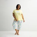【送料無料】 クロフト&バロー レディース ナイトウェア アンダーウェア Plus Size Croft & Barrow Mom's Day Pocket S...