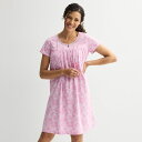 【送料無料】 クロフト&バロー レディース ナイトウェア アンダーウェア Women's Croft & Barrow Knit Sleep Gown Wild...