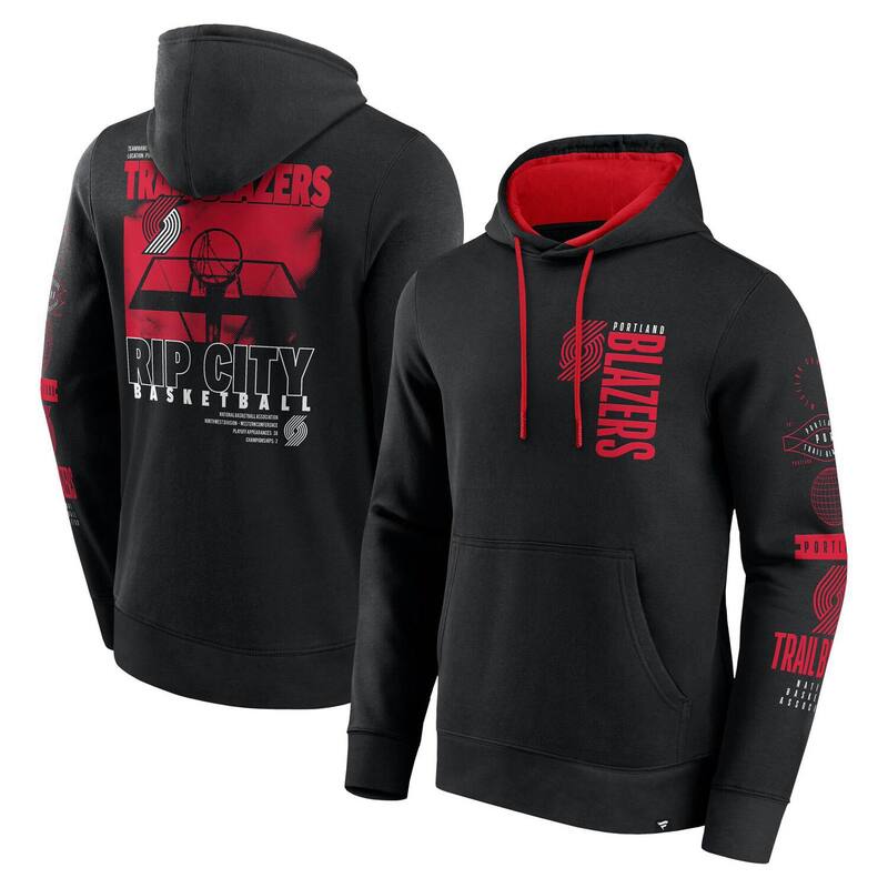 ̵ եʥƥ  T ȥåץ Men's Fanatics Black Portland Trail Blaze...