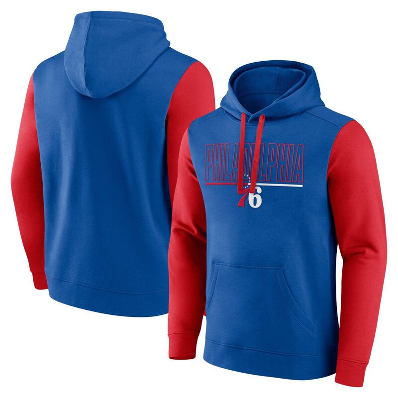̵ ֥ǥå  T ȥåץ Men's Royal Philadelphia 76ers Outline C...