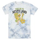 【送料無料】 ディズニー メンズ Tシャツ トップス Disney's Tinker Bell Take Me To Never Land Flowers Bombard Wash Men's Graphic Tee White Blue