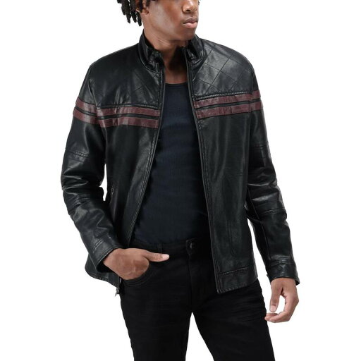 【送料無料】 エックスレイ メンズ ジャケット・ブルゾン アウター Men's Xray Grainy Faux Leather Jacket Black 【送料無料】 エックスレイ メンズ ジャケット・ブルゾン アウター Men's Xray Grainy Faux Leather Jacket Black