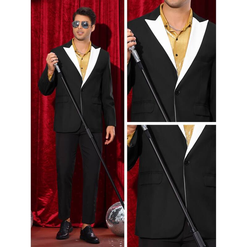 【送料無料】 Lars Amadeus メンズ ジャケット・ブルゾン アウター Business Suit Jackets for Men's Peak Lapel Classic Single Breasted Sports Coats Suit Jackets Black