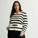 【送料無料】 ナインウェスト レディース ニット・セーター アウター Plus Size Nine West Textured Cardigan Sweater...