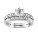 【送料無料】 アンブランデッド レディース リング アクセサリー Stella Grace Lab-Created White Sapphire and Diamond Engagement Ring Set in 10k White Gold (1/3 ct. T.W.) White(4)