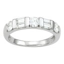 【送料無料】 チャールズ アンド コルバード レディース リング アクセサリー Charles & Colvard 14k White Gold 1 1/6 Carat T.W. Lab-Created Moissanite Baguette Stackable Ring 14k White Gold(4)