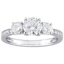 【送料無料】 ステラ グレース レディース リング アクセサリー Stella Grace 10k White Gold 1 1/4 Carat T.W. Lab-Created Moissanite 3-Stone Engagement Ring 10k White Gold(4)