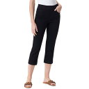 【送料無料】 グロリアバンデービルト レディース カジュアルパンツ ボトムス Women's Gloria Vanderbilt Amanda Pull-On Capri Pants Black Rinse