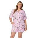 【送料無料】 クドルドッズ レディース ナイトウェア アンダーウェア Plus Size Cuddl Duds Short Sleeve Split Neck ...