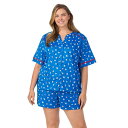 【送料無料】 クドルドッズ レディース ナイトウェア アンダーウェア Plus Size Cuddl Duds Short Sleeve Split Neck ...