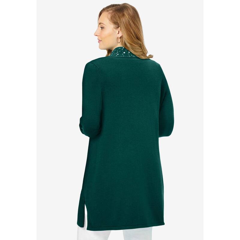 【送料無料】 ジェシカロンドン レディース ニット・セーター アウター Jessica London Women's Plus Size Fine Gauge Cardigan Topper Tea Rose