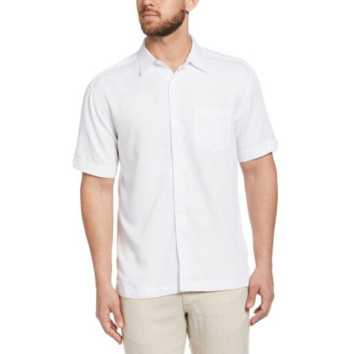 【送料無料】 キューバベラ メンズ Tシャツ トップス Men's Cubavera Short Sleeve Button-Down Shirt Brilliant White 【送料無料】 キューバベラ メンズ Tシャツ トップス Men's Cubavera Short Sleeve Button-Down Shirt Brilliant White