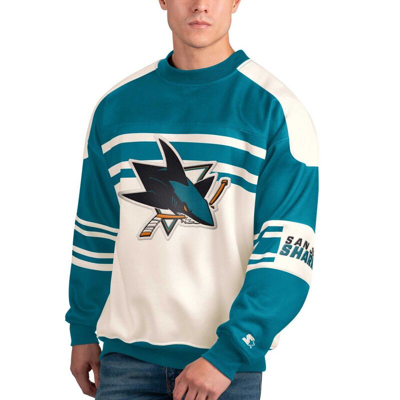 ̵   T ȥåץ Men's Starter White San Jose Sharks Defense...