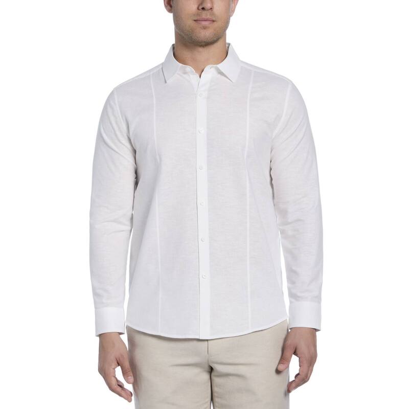̵ 塼Х٥   ȥåץ Men's Cubavera Linen Blend Tuck Panel Long ...