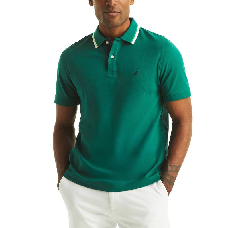 【送料無料】 ナウティカ メンズ Tシャツ トップス Men's Nautica Classic Fit Interlock Polo Green Leaf