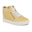 【送料無料】 ナインウェスト レディース スニーカー シューズ Nine West Tons Women's High Top Wedge Sneakers Light Natural Woven(4)