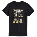 【送料無料】 スター ウォーズ メンズ Tシャツ トップス Men's Star Wars Skeleton Crew Grid Graphic Tee Black