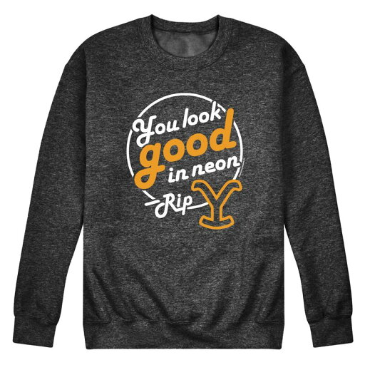 【送料無料】 ライセンス キャラクター メンズ Tシャツ トップス Men's Yellowstone Good In Neon Sweatshirt Gray 【送料無料】 ライセンス キャラクター メンズ Tシャツ トップス Men's Yellowstone Good In Neon Sweatshirt Gray