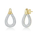【送料無料】 アンブランデッド レディース ピアス・イヤリング アクセサリー 14k Gold Plated Cubic Zirconia Raindrop Front-Facing Mini-Hoop Earrings Gold Tone(4)