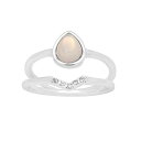 【送料無料】 LC Lauren Conrad レディース リング アクセサリー LC Lauren Conrad Gold Tone Simulated Opal Stackable Ring Set Blue