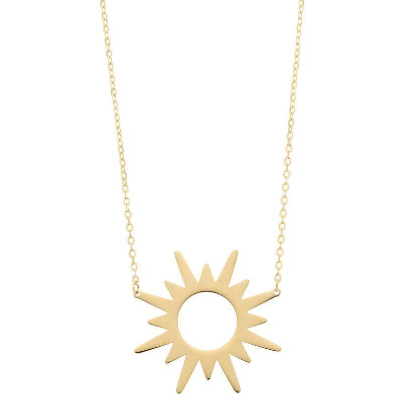 【送料無料】 アンブランデッド レディース ネックレス・チョーカー・ペンダントトップ アクセサリー 14k Gold Sun Necklace 14k Gold