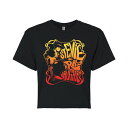【送料無料】 ライセンス キャラクター レディース Tシャツ トップス Juniors' Stevie Ray Vaughan Cropped Tee Black