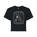 【送料無料】 ライセンス キャラクター レディース Tシャツ トップス Juniors' Stevie Ray Vaughan Guitar Cropped Tee Black