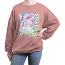 【送料無料】 ライセンス キャラクター レディース Tシャツ トップス Juniors' Pokemon Sylveon Poster Oversized Graphic Pullover Desert Pink