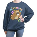 【送料無料】 ライセンス キャラクター レディース Tシャツ トップス Juniors' Pokemon Majestic Creature Oversized Graphic Pullover Blue Heather