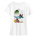【送料無料】 マーベル レディース Tシャツ トップス Women's Marvel Mom Stacked Graphic Tee White