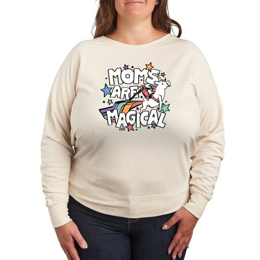【送料無料】 マーベル レディース Tシャツ トップス Plus Size Deadpool Moms Are Magical French Terry Long Sleeve Tee Beige 【送料無料】 マーベル レディース Tシャツ トップス Plus Size Deadpool Moms Are Magical French Terry Long Sleeve Tee Beige