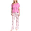 【送料無料】 ムクルクス レディース ナイトウェア アンダーウェア Women's MUK LUKS Garden Party Pajama Top & Paj...