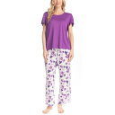 【送料無料】 ムクルクス レディース ナイトウェア アンダーウェア Women's MUK LUKS Artistic Garden Pajama Top & ...