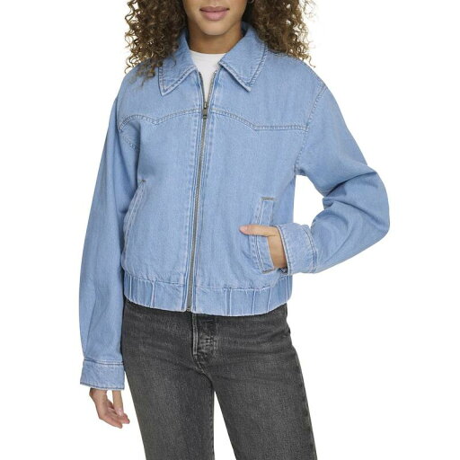 【送料無料】 リーバイス レディース ジャケット・ブルゾン アウター Women's Levi's Denim Western Bomber Jacket Light Wash Denim 【送料無料】 リーバイス レディース ジャケット・ブルゾン アウター Women's Levi's Denim Western Bomber Jacket Light Wash Denim
