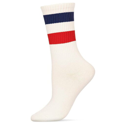 【送料無料】 メモイ レディース 靴下 アンダーウェア Women's Thick Tennis Stripe Cotton Blend Crew Sock Ivory 【送料無料】 メモイ レディース 靴下 アンダーウェア Women's Thick Tennis Stripe Cotton Blend Crew Sock Ivory