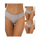 【送料無料】 アレグラ ケー レディース パンツ アンダーウェア 3 Packs Traceable Briefs No Show Stretch Solid ...